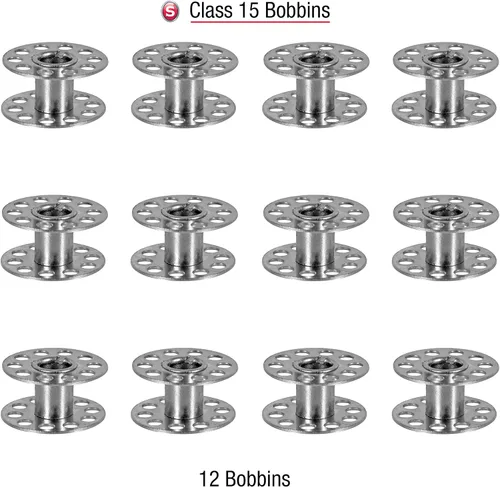 Miniatura 2 de SINGER Bobbins - Bobinas de metal clase 15 - Bobinas de repuesto para máquina de coser, bobinas de máquina de coser, accesorios para máquinas