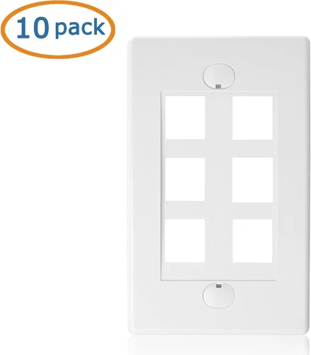 Miniatura 2 de [UL Listed] Cable Matters - Placa de pared en blanco para toma trapezoidal, Blanco