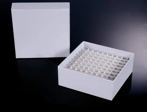 Miniatura 6 de Caja de cartón para congelador, color blanco/81, revestimiento resistente al agua y al hielo, para almacenar crioviales de 0.07 a 0.0 onzas líquidas