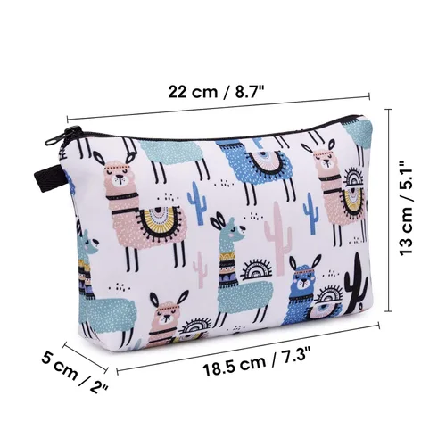 Miniatura 3 de WANDF Bolsa de cosméticos para mujeres, organizador de bolsa de maquillaje pequeña, mini bolsa de maquillaje para el bolso, resistente al agua
