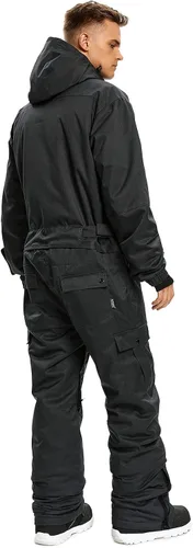 Miniatura 5 de SNBOCON Traje de esquí de una pieza para hombre, monos coloridos, trajes de nieve para snowboard, invierno, al aire libre, impermeable