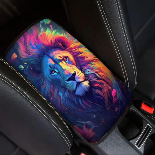 Miniatura 19 de Funda para reposabrazos de automóvil, ajuste universal para la mayoría de automóviles, SUV, camiones, sedán, patrón fresco, plegable, cómoda, Oso
