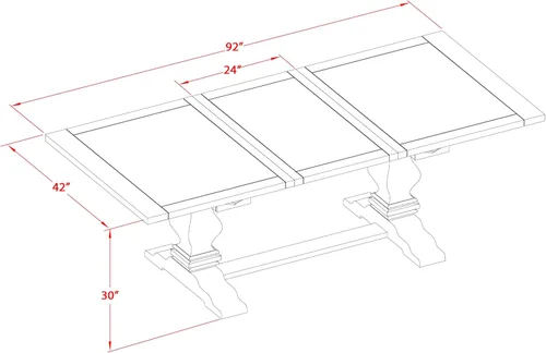 Miniatura 17 de East West Furniture LAGA11-78-03 - Juego de mesa de comedor de 11 piezas, incluye una mesa de comedor rectangular con hojas extraíbles y 10 sillas