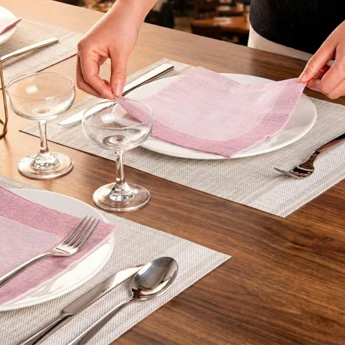 Miniatura 5 de Restaurantware Luxenap - Servilletas cuadradas de papel blanco de 15.8 x 15.8 pulgadas, 25 servilletas de papel blanco duraderas y sostenibles