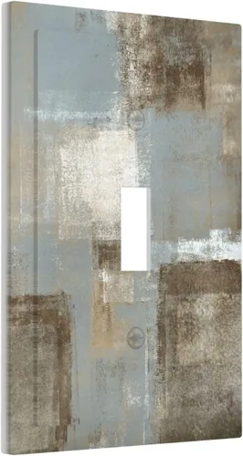 Miniatura 53 de Cubiertas Decorativas para Placas de Interruptor Abstracto Moderno de Mediados de Siglo Arco Boho Sol Dorado Hoja 1 Gang Placa de Pared Cubierta