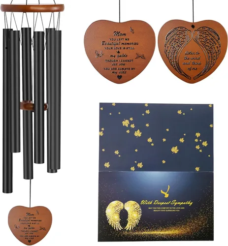 Miniatura 11 de Campanillas de Viento para Exterior, Campanillas Grandes de 30" con Tono Profundo de Simpatía, Memorial para la Pérdida de un Ser Querido Madre