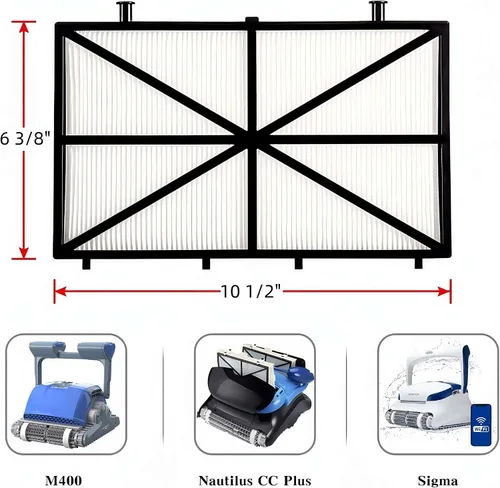 Miniatura 3 de 4 filtros ultra finos para Nautilus CC Plus (no para Nautilus CC), Nautilus CC Supreme, M200/M400/M500, parte # 9991432-R4, kit de repuesto