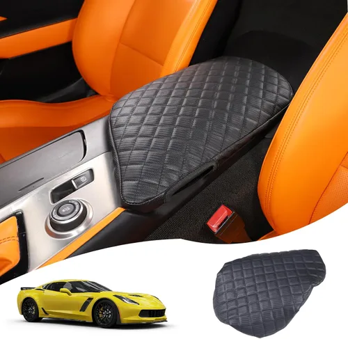 Almohadilla de consola central automática, almohadilla de consola central de poliuretano para Chevrolet Corvette C7, accesorios interiores, funda