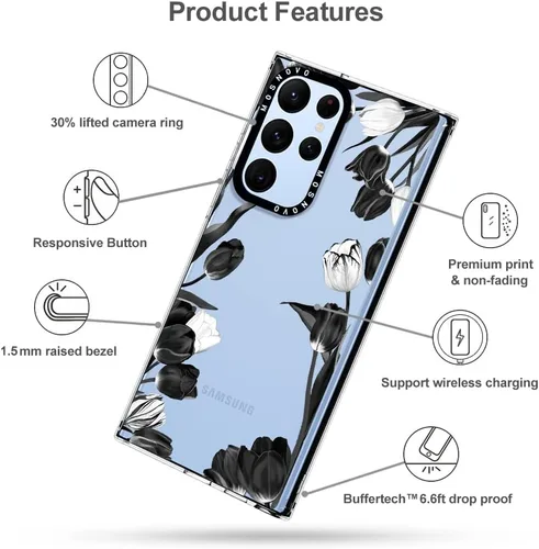 Miniatura 6 de MOSNOVO - Funda para teléfono Samsung Galaxy S22 Ultra, con protección Buffertech contra caídas de grado militar (6.6 pies), de poliuretano