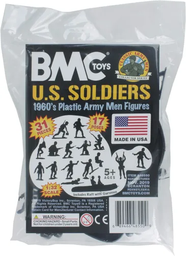 Miniatura 5 de BMC Marx Soldados de plástico del ejército de EE. UU. - Soldados negros 31 piezas de la Segunda Guerra Mundial - Fabricado en EE. UU