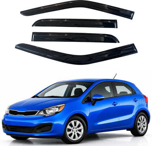 Miniatura 316 de IG - Visera para ventana para Ford Bronco y F150-F350 1980-1996, deflector lateral tipo cinta adhesiva, resistente, contra lluvia y viento