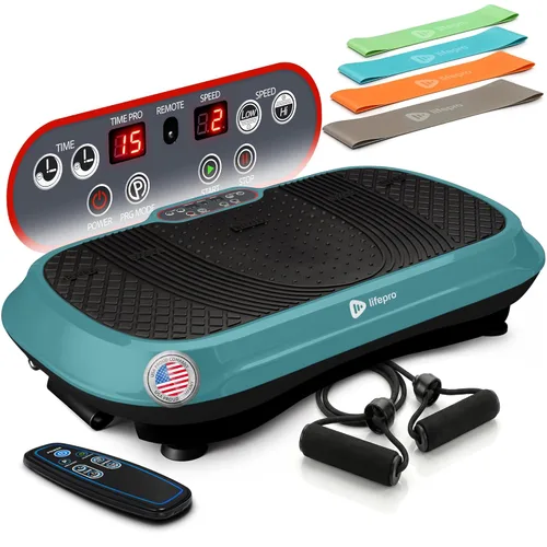 Miniatura 13 de LifePro Waver - Máquina de ejercicios con placa vibratoria – Vibración de alta intensidad para la activación muscular, plataforma vibratoria de Gris