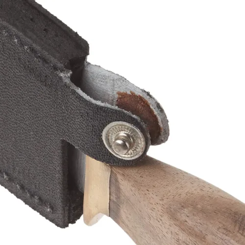 Miniatura 5 de SZCO Supplies - Cuchillo para botas con mango de madera de 9 pulgadas con hoja de acero inoxidable, protector de latón, pomo y funda de clip