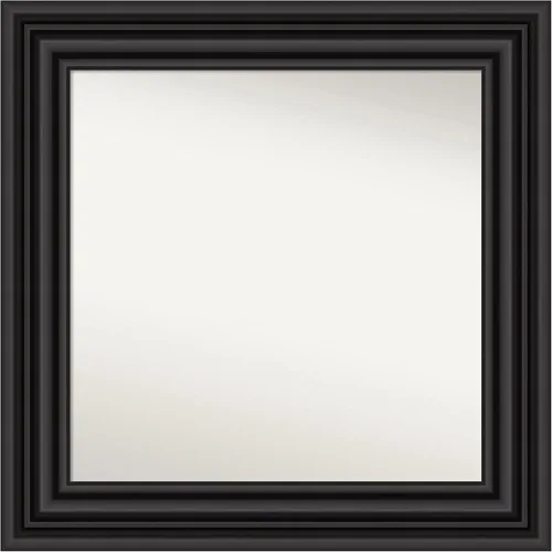 Miniatura 636 de Amanti Art Espejo personalizado, espejo de baño negro puente, espejo de pared o espejo de tocador de baño sobre el fregadero (26 x 26 pulgadas)