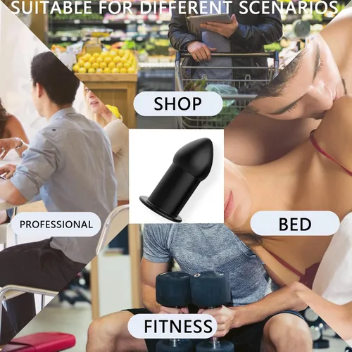 Miniatura 6 de AMAZBEE Juego de 5 tapones anales de silicona suave, dilatador anal hueco para adultos, juguete sexual anal, kit de bondage para hombres, mujeres