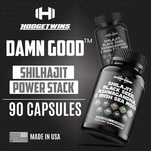 Miniatura 3 de DAMN GOOD The Hodge Twins Cápsulas orgánicas Shilajit de máxima vitalidad – Refuerzo diario de energía y resistencia para hombres – Enfoque y fuerza
