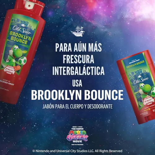 Miniatura 8 de Old Spice Desodorante sin aluminio para hombres, Old Spice x The Super Mario Galaxy Movie, frescura duradera 24/7, protección duradera contra