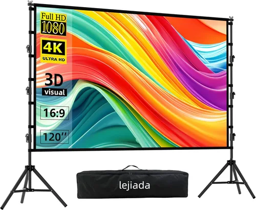 Pantalla de Proyector y Soportes, Pantallas de Proyección Grandes Mejoradas Fáciles de Configurar 102H''*104W'' 16:9 Perfectance para Presentaciones