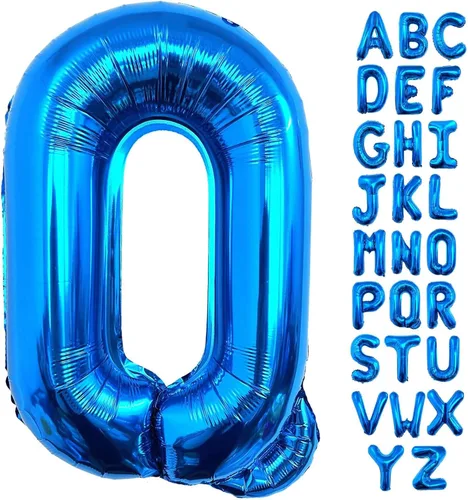 Miniatura 10 de Lovoir Globos azules grandes de 40 pulgadas con letra C de gran tamaño, globo de helio de aluminio de Mylar para decoración de fiesta de cumpleaños
