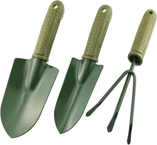Miniatura 18 de Pala de jardín para excavación, pala de mango de madera de acero inoxidable antideslizante para plantar césped