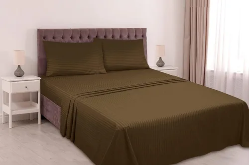Miniatura 121 de ROYALE LINENS Juego de sábanas Cal King de 4 piezas, ropa de cama de microfibra suave cepillada de 1800 hilos, 1 sábana bajera, 1 sábana encimera, 2