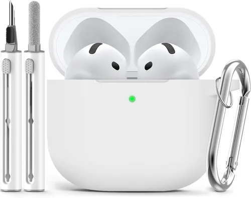 Miniatura 42 de Ljusmicker – Funda para AirPods 4 (2024) con cierre magnético en la tapa y juego de limpieza, funda protectora de silicona suave para Apple AirPods