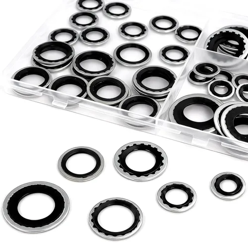 Miniatura 6 de Kit de 52 juntas de CA – R134a Kit de sellado de CA con juntas de compresor, arandelas de sellos de línea de A/C para reparación y mantenimiento
