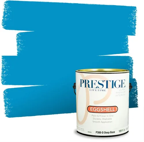 Miniatura 8 de Prestige Paints. - Base y pintura para exteriores en un solo galón, 1 galón. plano, comparable con Sherwin Williams Topsail. SW6799-PCM