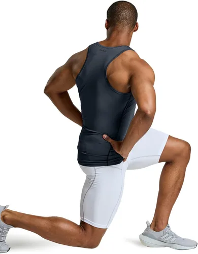 Miniatura 8 de TSLA Paquete de 1 o 3 camisetas sin mangas de compresión atlética para hombre capa base de entrenamiento para deportes frescos y secos
