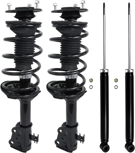 Miniatura 74 de Detroit Axle - Puntales y Amortiguadores para Chevy Traverse Buick Enclave GMC Acadia Saturn Outlook 2007-2012, 2 puntales delanteros con resorte