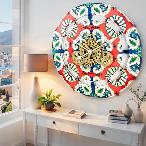 Miniatura 42 de ImprovingLife The Gears - Reloj de pared con engranajes móviles (Atrani, redondo de 10 pulgadas)