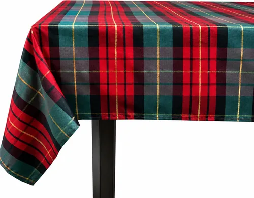 Miniatura 6 de Fennco Styles Juego de 4 manteles individuales clásicos de tartán rojo y verde, 14 pulgadas de ancho x 20 pulgadas de largo, juego de 4 manteles