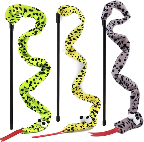Miniatura 11 de Varita interactiva de juguete para gatos con ratón de hierba gatera, varita provocadora para gatos con cuerda arcoíris para gatos adultos aburridos