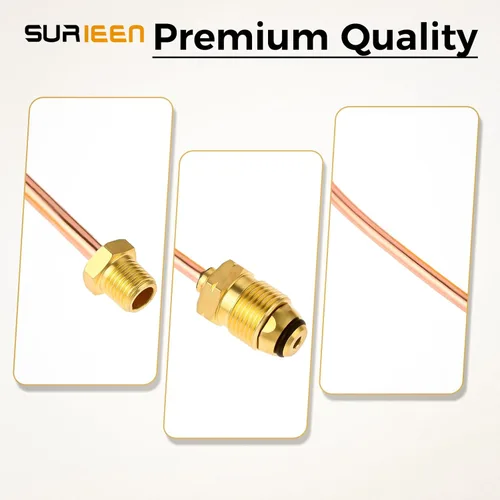 Miniatura 4 de Regulador de propano de 15 pulgadas Coleta de cobre POL x 1/4 "NPT macho, Regulador de cambio automático de dos etapas Coleta de cobre POL a 1/4