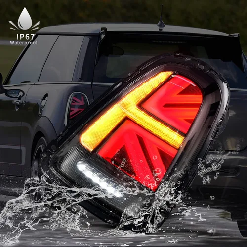Miniatura 6 de Conjunto de luces traseras para Mini Cooper 2007-2013 y Coopers Hatchback R56 R57 R58 R59 Union Jack luces traseras con luz de señal de giro