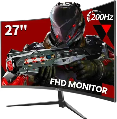 Miniatura 10 de ZZA - Monitor de 24 pulgadas 100HZ, 1080p, monitor de juegos curvo 2800R, VA 120% sRGB, FreeSync, sin marco en tres lados, filtro de luz azul