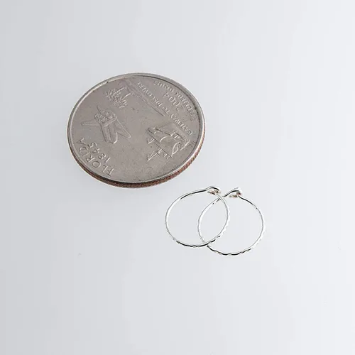 Miniatura 22 de Aretes de plata de ley abiertos para cartílago, tragus, delgados, calibre 22