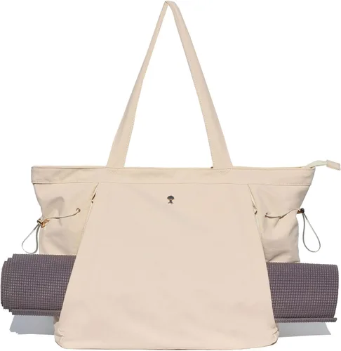 ESVAN Bolsa de yoga para mujer, bolsas de hombro con cordón para oficina, entrenamiento, viajes, transporte, pilates, gimnasio y playa
