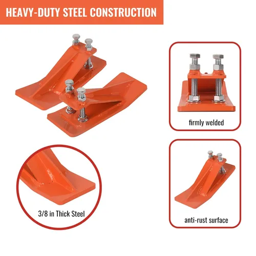 Miniatura 3 de Doppy 2 protectores de borde de cubo de tractor, domador de nieve de 3/8 pulgadas de grosor, tuercas de bloqueo hexagonales dobles y pernos Naranja