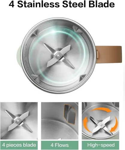 Miniatura 7 de Máquina automática de leche de nueces, máquina de leche de soja de 20 onzas, almendras caseras, avena, coco, soja o leche a base de plantas y Verde