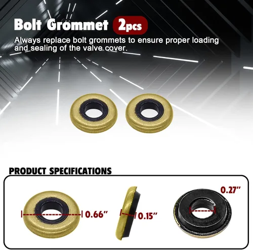 Miniatura 4 de Juego de juntas de tapa de válvula de repuesto para Toyota Scion 1.5L 1NZ-FE 2000-2019 – Reemplaza VS50624R 11213-21011 – Compatible con Prius Yaris