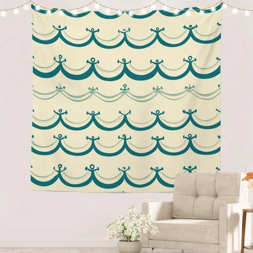 Miniatura 36 de Batmerry Abstract Repeat Polyester Tapestry, Tiled Directional Lightweight Wall Hanging High-Definition Print Backdrop For Dorm Room Bedroom Living