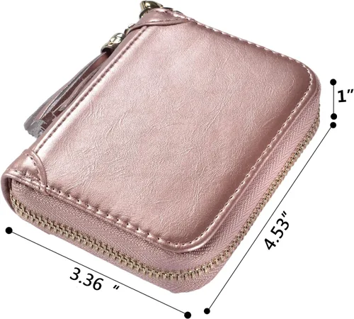 Miniatura 6 de Yuhan Pretty - Tarjetero de piel para tarjetas de crédito y carnet de identidad, con tecnología RFID, para mujer