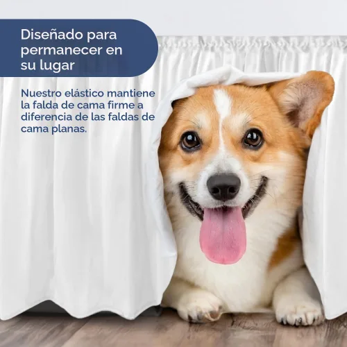 Miniatura 7 de Falda de cama envolvente con volantes, color blanco, para camas de tamaño Queen con altura de 38 cm CGK Linens - Falda de cama plisada con tela