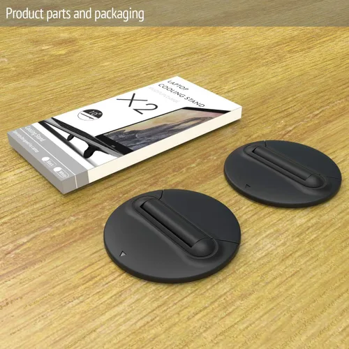 Miniatura 8 de Soporte portátil para computadora portátil para escritorio, plegable, invisible, elevador de laptop, ligero, universal, ventilado, soporte