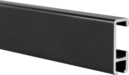 STAS Cliprail Pro - Juego de sistema para colgar fotos, color negro, cubre 4.92 pies de espacio de pared, riel de fotos resistente y kit de galería