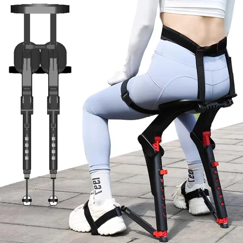 Silla invisible ajustable sin silla, silla invisible, asiento de exoesqueleto portátil, taburete plegable para acampar en cualquier lugar, soporta