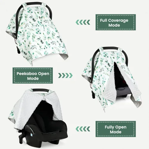 Miniatura 2 de Funda para Asiento de Coche Rquite para Bebé, Fundas de Asiento de Coche para Niña Bebé, Funda de Asiento de Coche Infantil para Invierno, Cálido