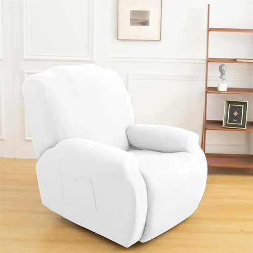 Miniatura 31 de LazyBoy - Funda para sillón reclinable, color liso, 4 piezas, fundas protectoras de muebles para sillón reclinable con bolsillo, funda para sofá