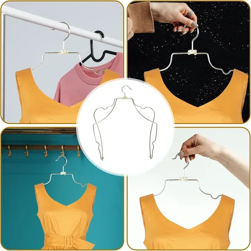 Miniatura 9 de Cabilock Colgador de bikini con forma de cuerpo, ganchos de alambre con forma de cuerpo para trajes de baño, boutique, armario, ropa, vestido, traje